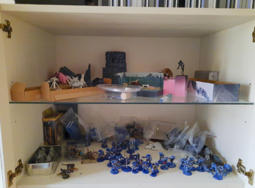 Hobbyraum, Geländebau, Miniaturenspiele, Bemalung, Sammlung, Storage, WIP, Space marines