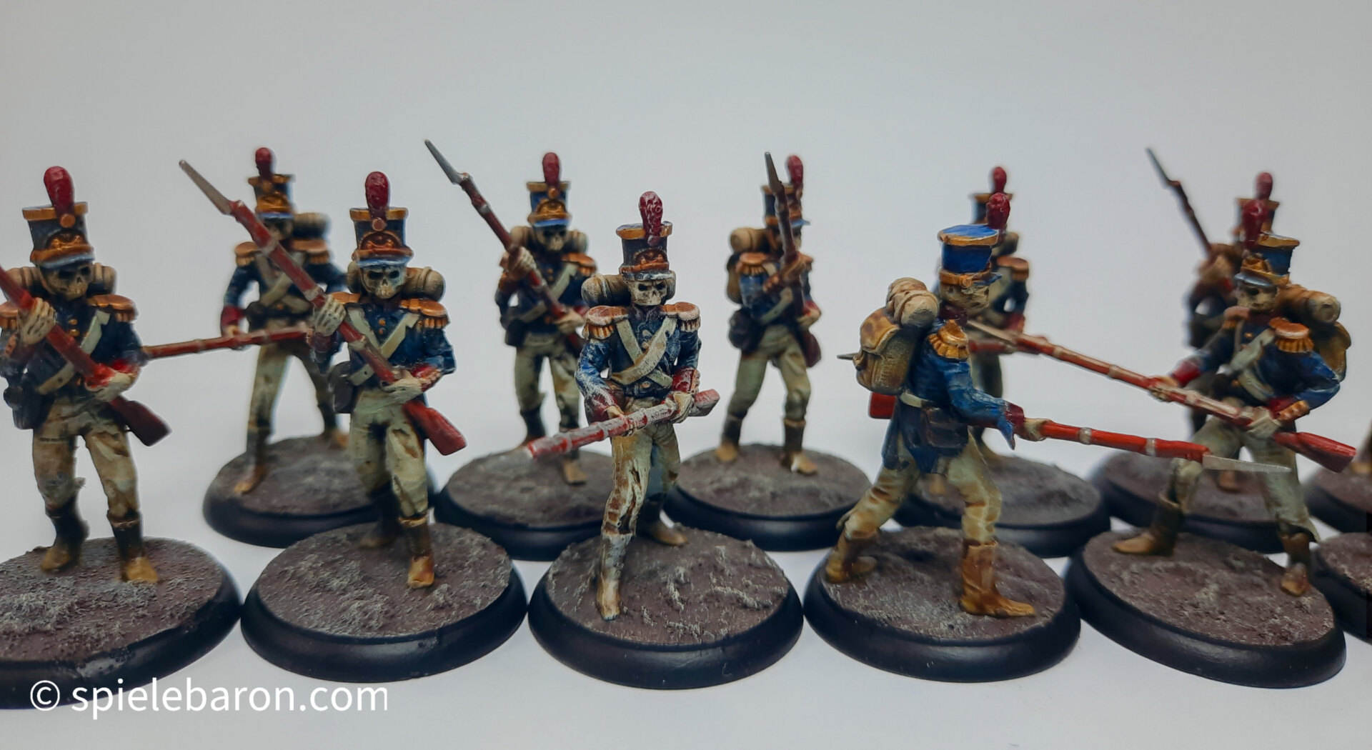 Showcase Foto: Shadows of Brimstone, Lost Army Mission Pack Expansion: painted Miniatures on white Background