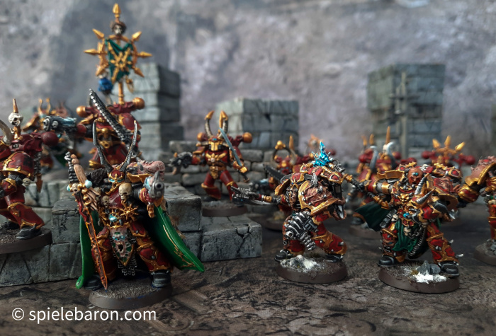 Warhammer 40k, Chaos Space Marines, Miniatures, painted, Showcase