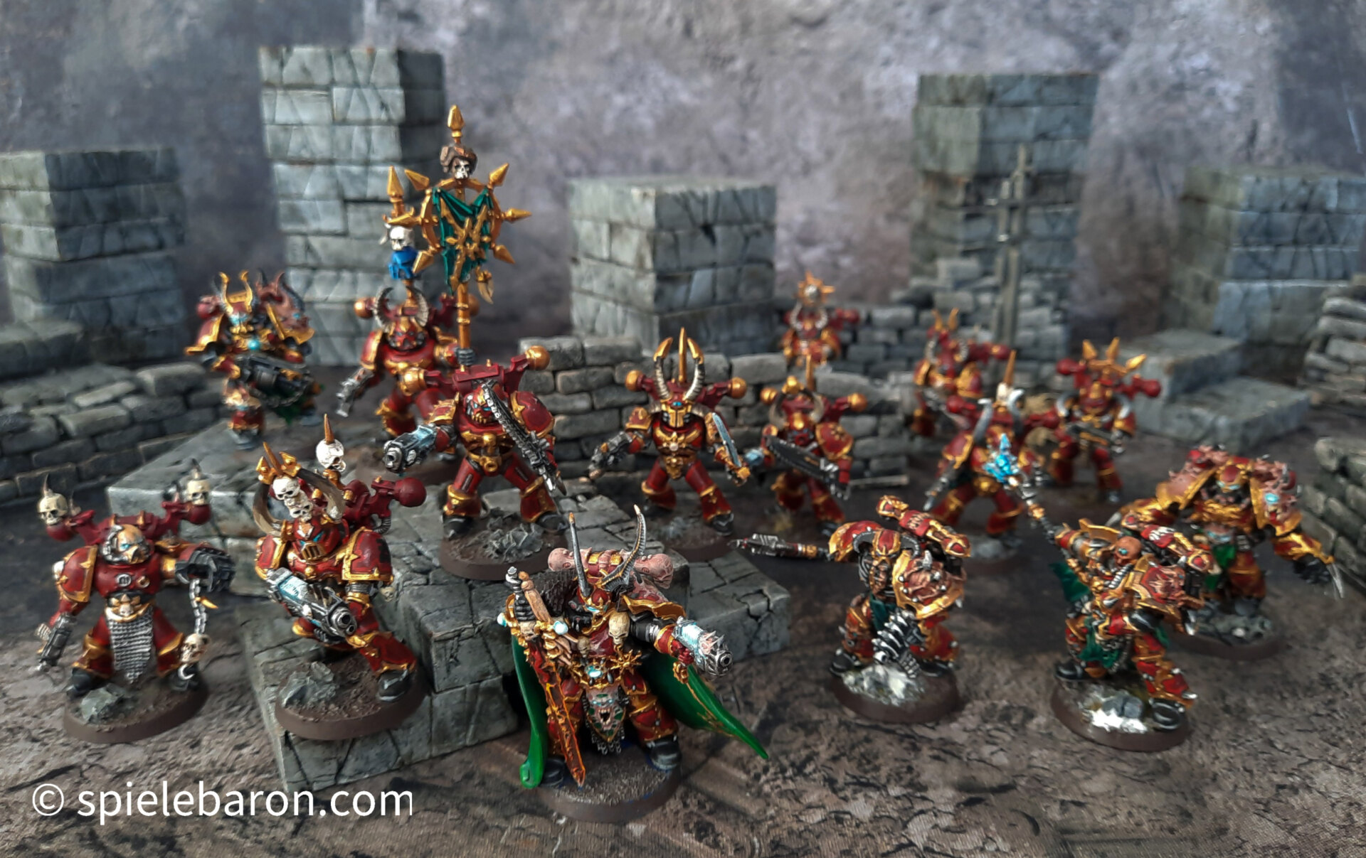 Warhammer 40k, Chaos Space Marines, Miniatures, painted, Showcase, Armee