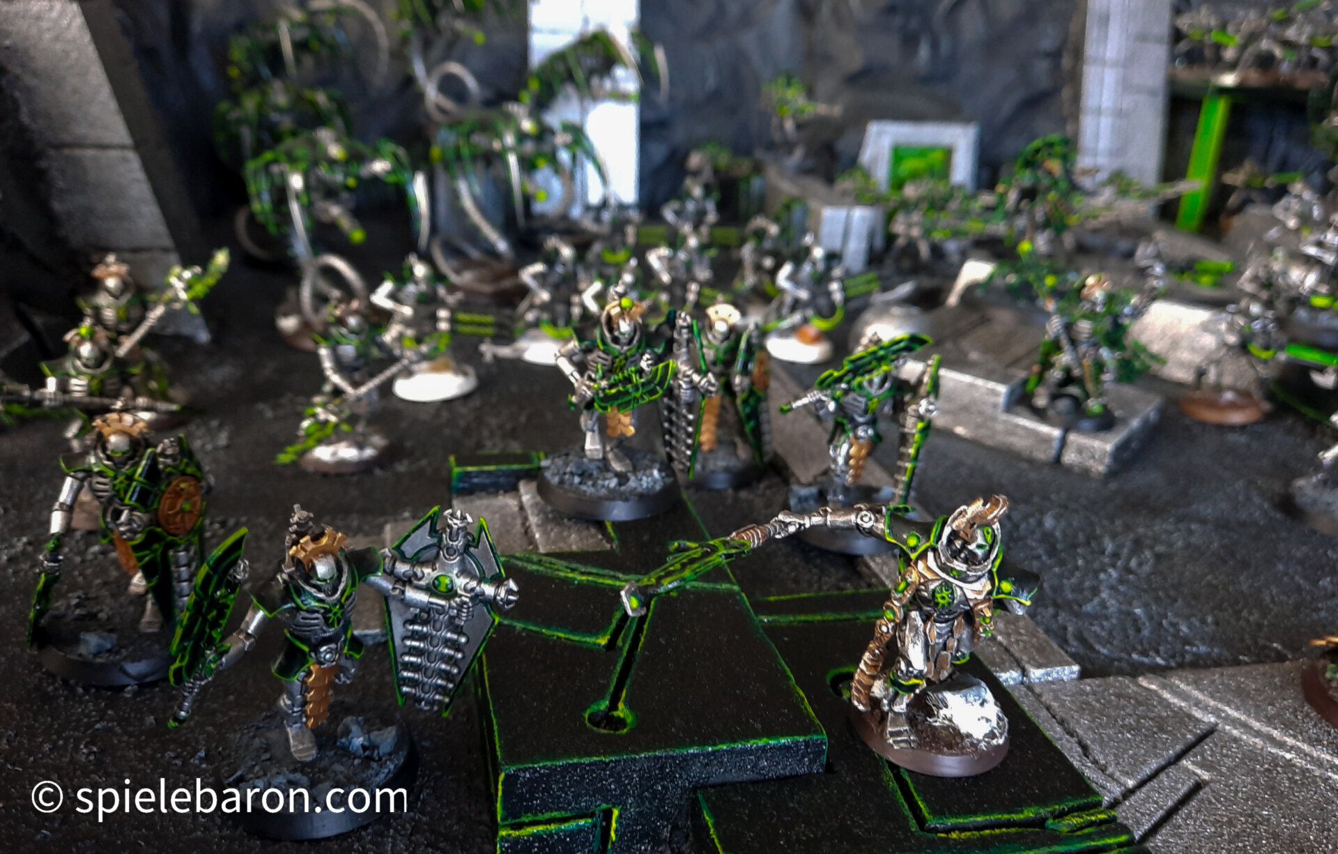 Warhammer 40k, Nekrons, Miniatures, painted, Showcase, Armee