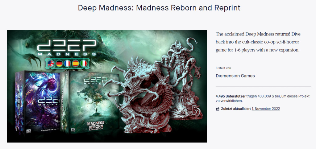 #Deep Madness, #Miniaturen, #Brettspiel, #CthulhuTheme, #Kickstarter, Screenshot