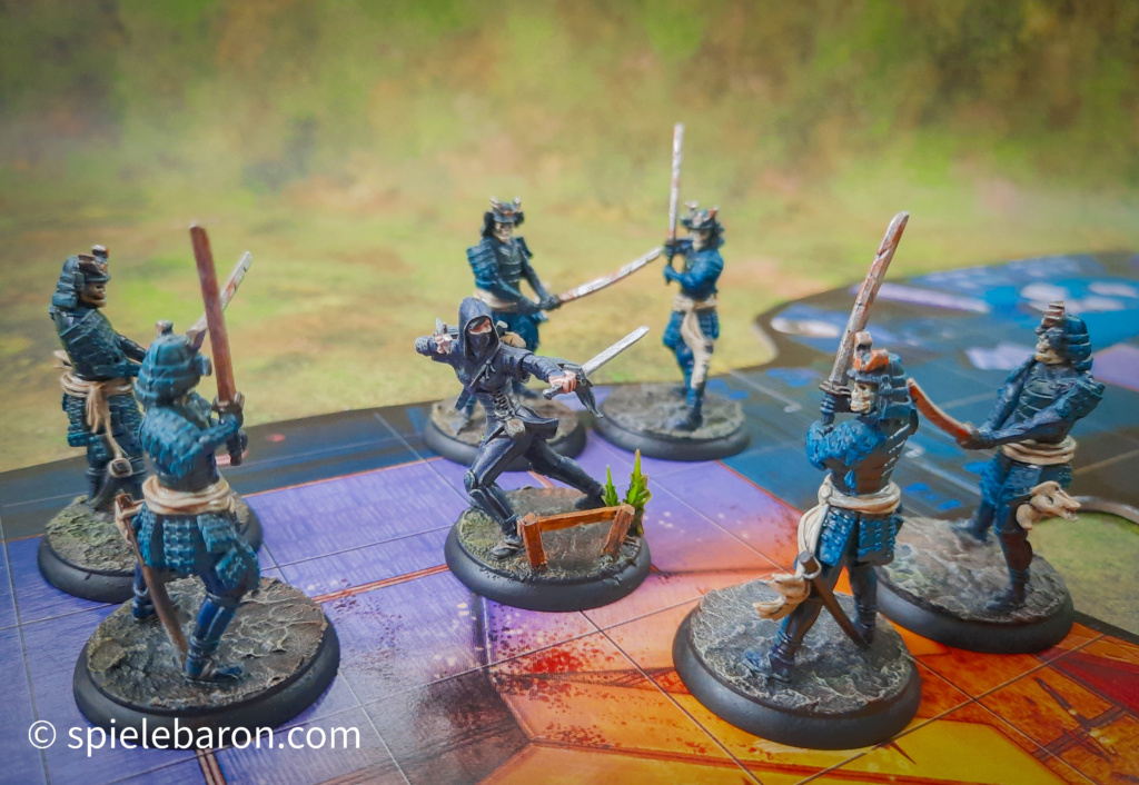 Shadows of Brimstone, Forbidden Fortress, FoFo, Ninja vs Dishonored Dead, Miniatures, painted