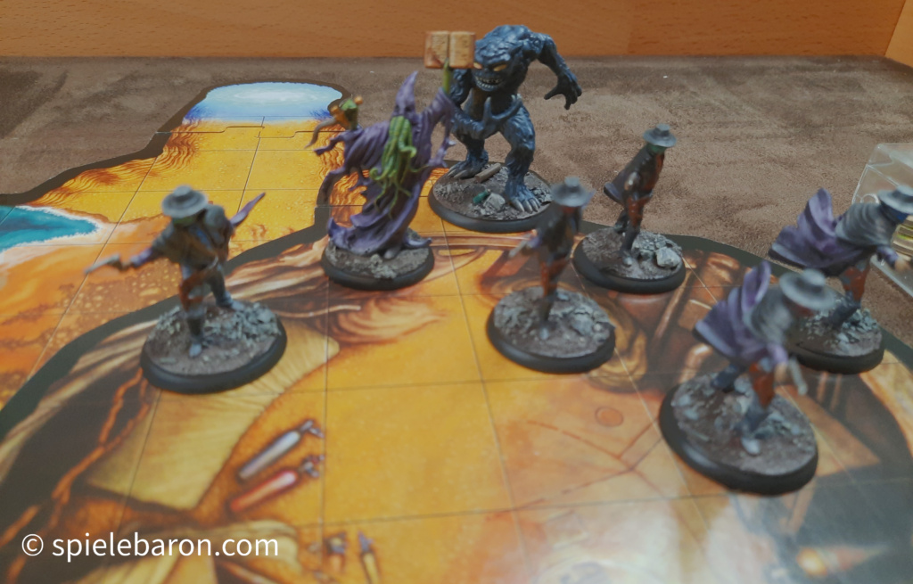 Shadows of Brimstone, Blasted Wastes, Bandits, Void Sorcerer, Night Terror, Miniatures painted