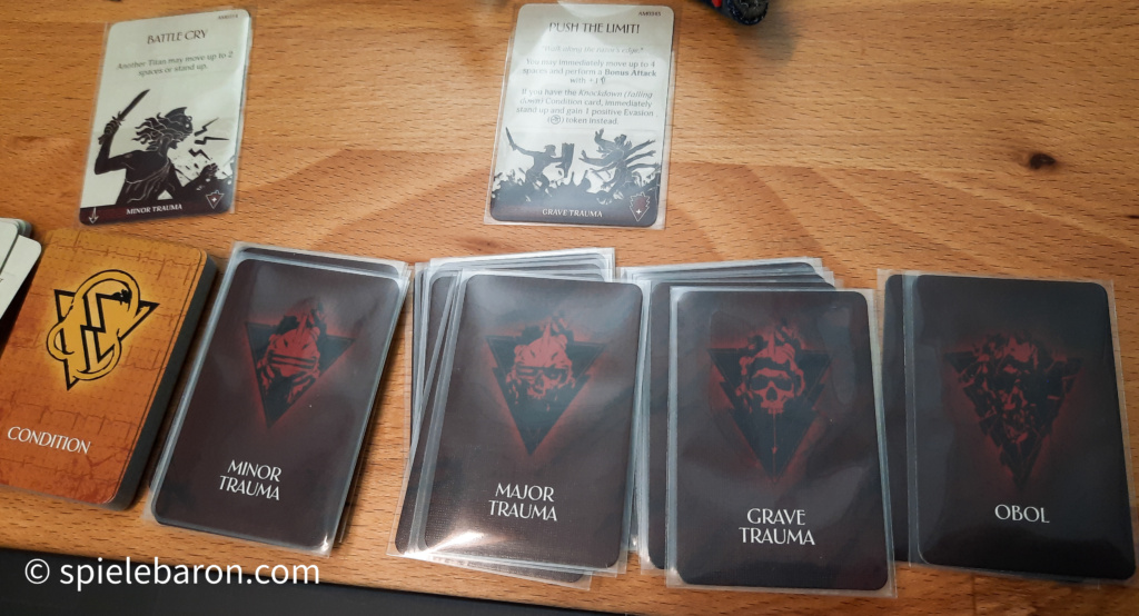 Aeon Trespass: Odyssey - Spielfeld, Trauma Karten