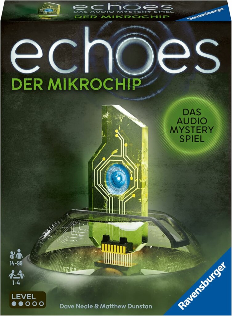 Bild des Covers der Spielschachtel des Audio-Mystery-Spiels Echoes: Der Mikrochip