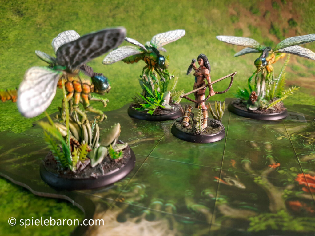 Foto Miniature Showcase: Jargono Native faces off against Swamp Stingers, Medium Enemies